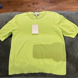 NWT COS short sleeved lime green sweater